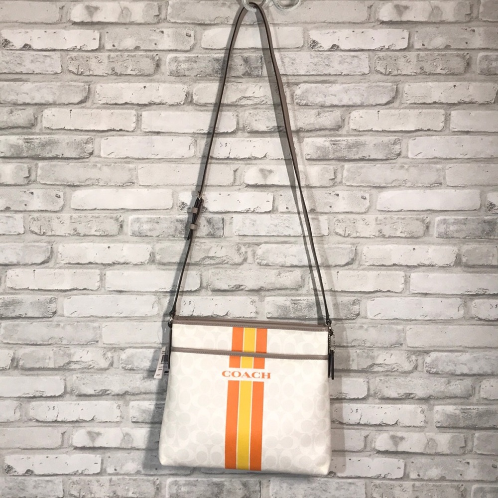 NWT Coach Varsity Stripe Crossbody